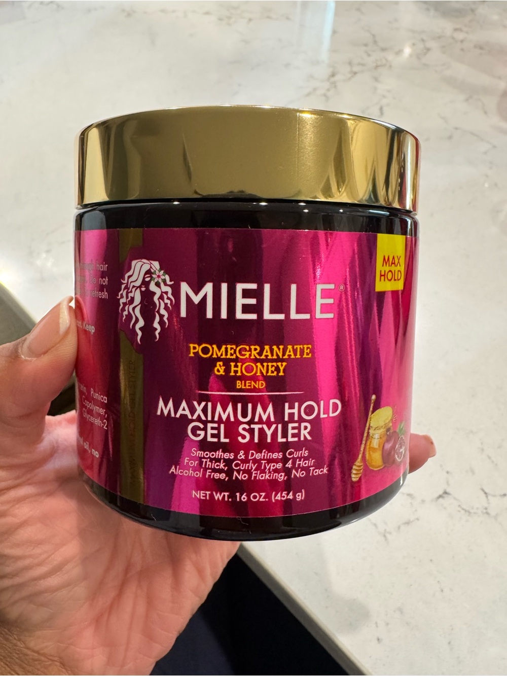 Mielle Pomegranate & Honey Maximum Hold Gel Styler – Pink